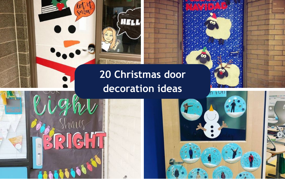 20 Christmas decorations for a classroom door