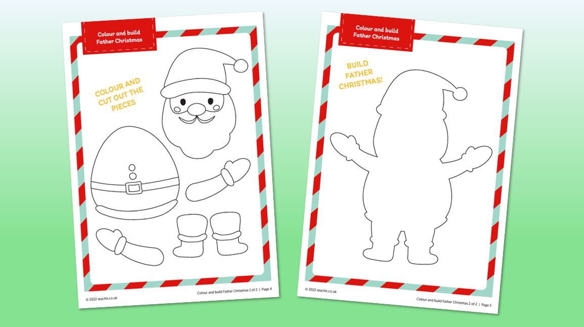 Build your own Father Christmas craft activity