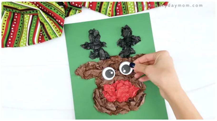Reindeer tissue paper cards from Simple Everyday Mom