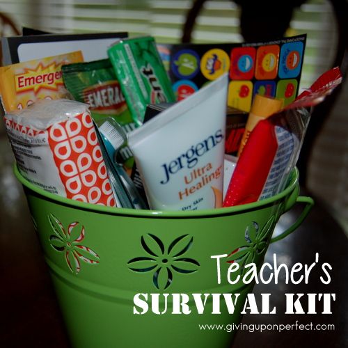 Teacher's Survival Kit from Pinterest