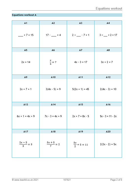 Equations