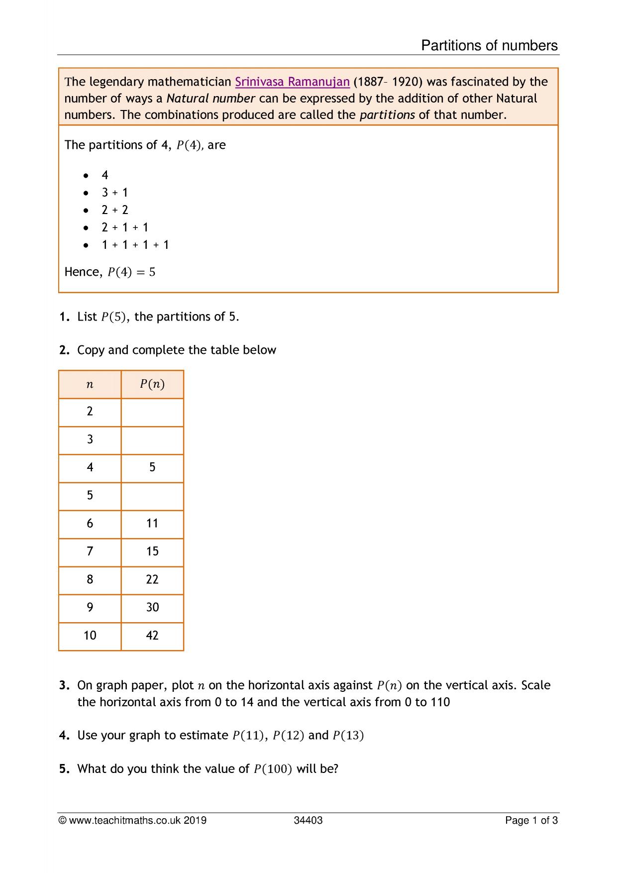 Partitions