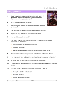 'Heroes' essay questions