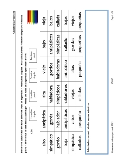 Adjectival agreement