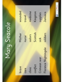 Mary Seacole – word mat KS1