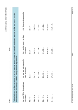 Addition using different methods
