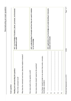 Deconstructing an exam question Deconstructing an exam question