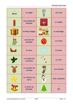 Spanish Christmas domino game
