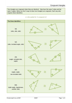Congruent triangles Congruent triangles