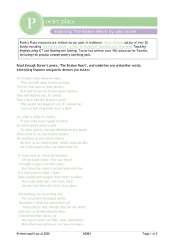 Exploring 'The Broken Heart' by John Donne