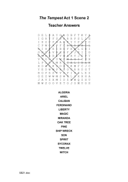 Act 1 Scene 2 wordsearch - teacher's copy